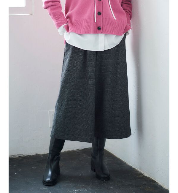 le.coeur blanc「ツイードライクワイドクロップドパンツ」|スラックス|