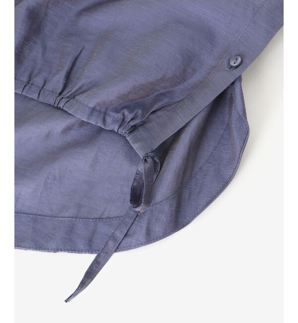  「《手洗い可能》シアー麻シャンブレードロストギャザーシャツ」|シャツ・ブラウス|