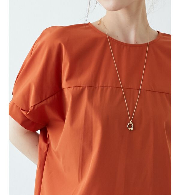  「《接触冷感》ナイロンストレッチスリーブタックブラウス」|シャツ・ブラウス|