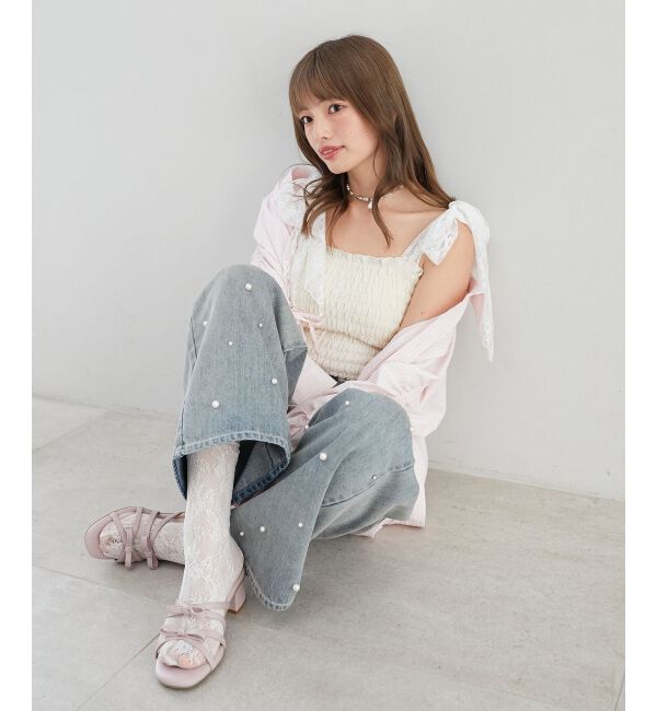  「◇ダブルリボンサンダル」|サンダル|