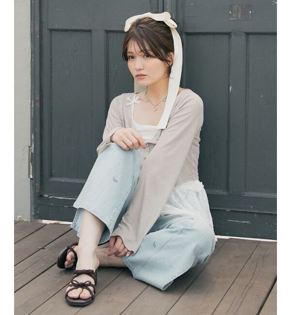  「◇ダブルリボンサンダル」|サンダル|