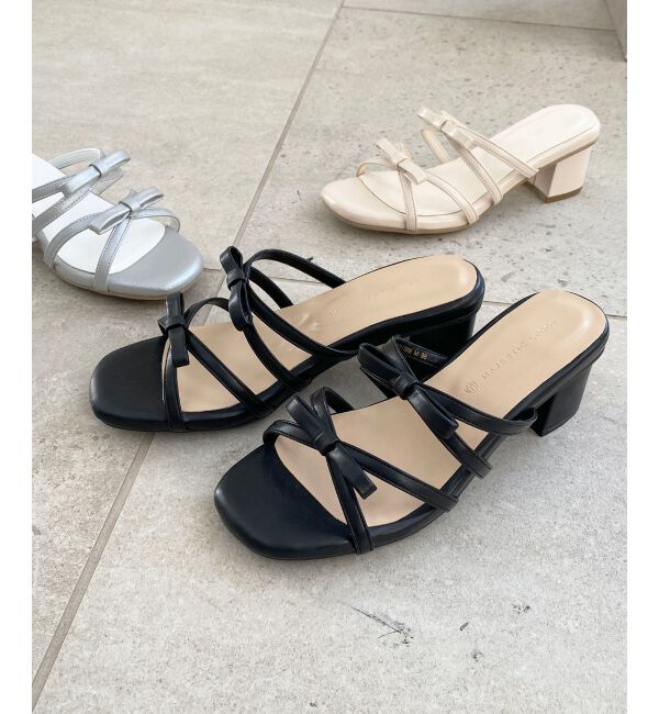  「◇ダブルリボンサンダル」|サンダル|