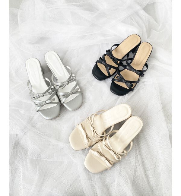  「◇ダブルリボンサンダル」|サンダル|