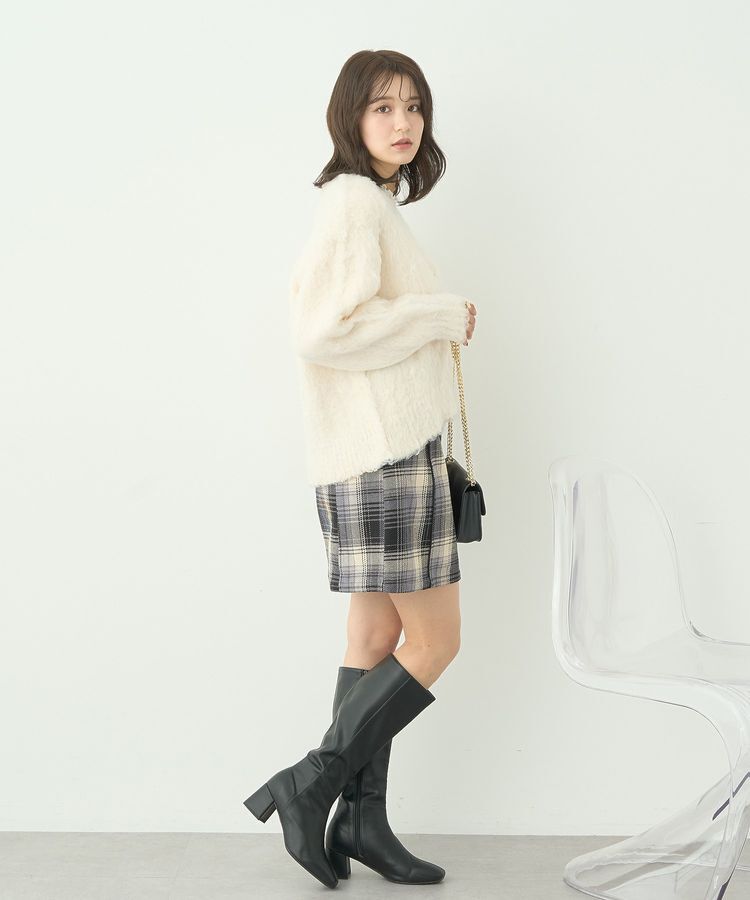 earth music&ecology「コットンツイルチェックミニスカート」|スカート|