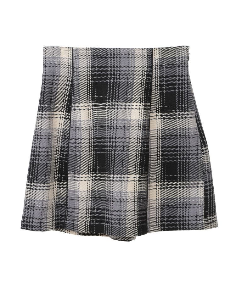earth music&ecology「コットンツイルチェックミニスカート」|スカート|