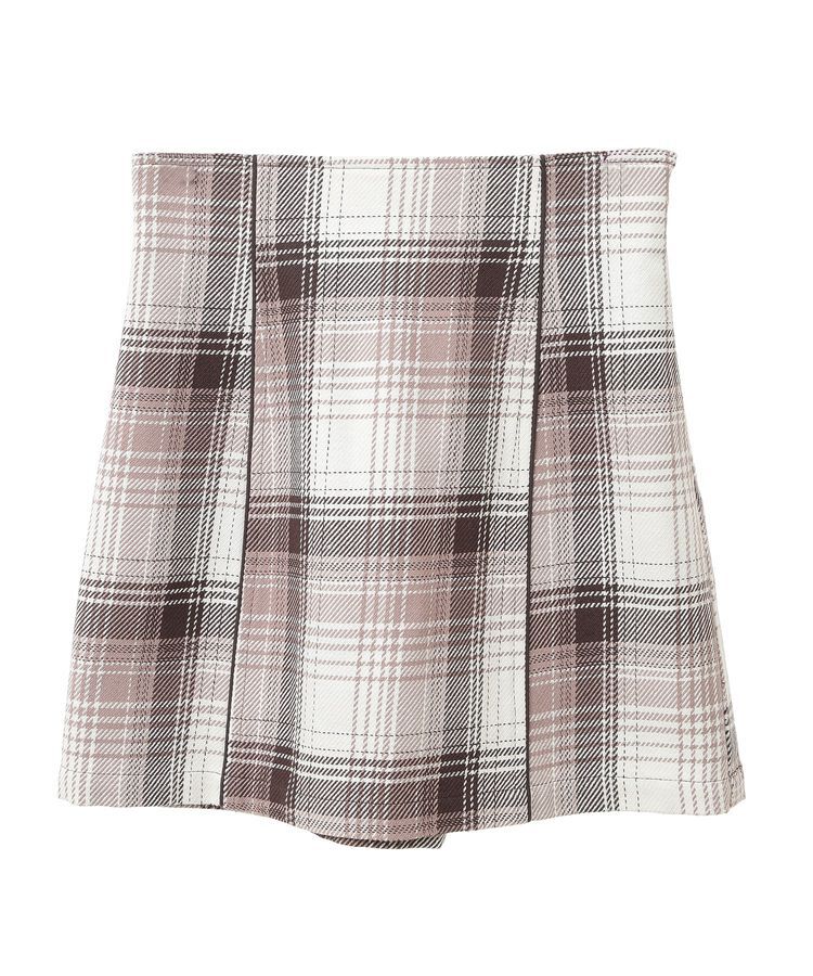 earth music&ecology「コットンツイルチェックミニスカート」|スカート|