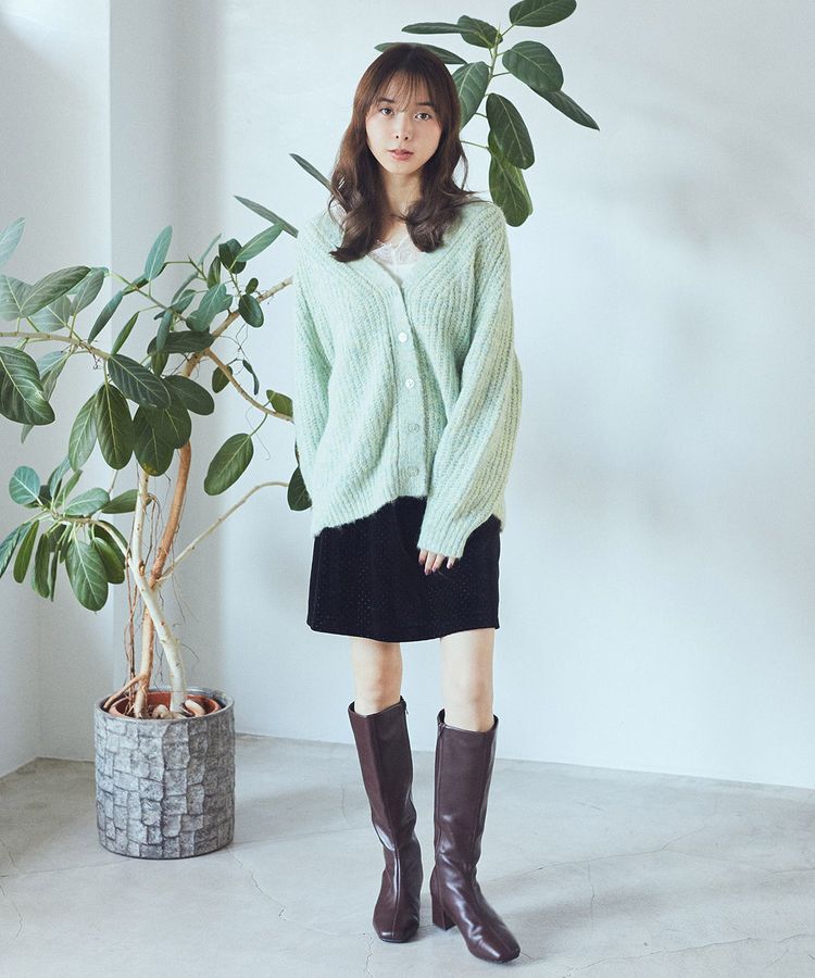 earth music&ecology「ふわふわMIXヤーンカーディガン」|カーディガン|