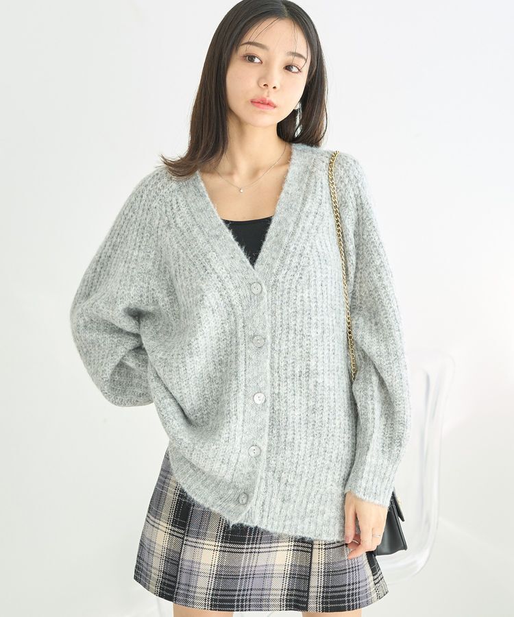 earth music&ecology「ふわふわMIXヤーンカーディガン」|カーディガン|