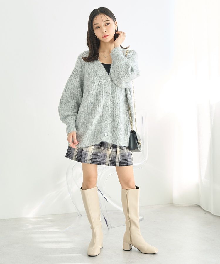 earth music&ecology「ふわふわMIXヤーンカーディガン」|カーディガン|