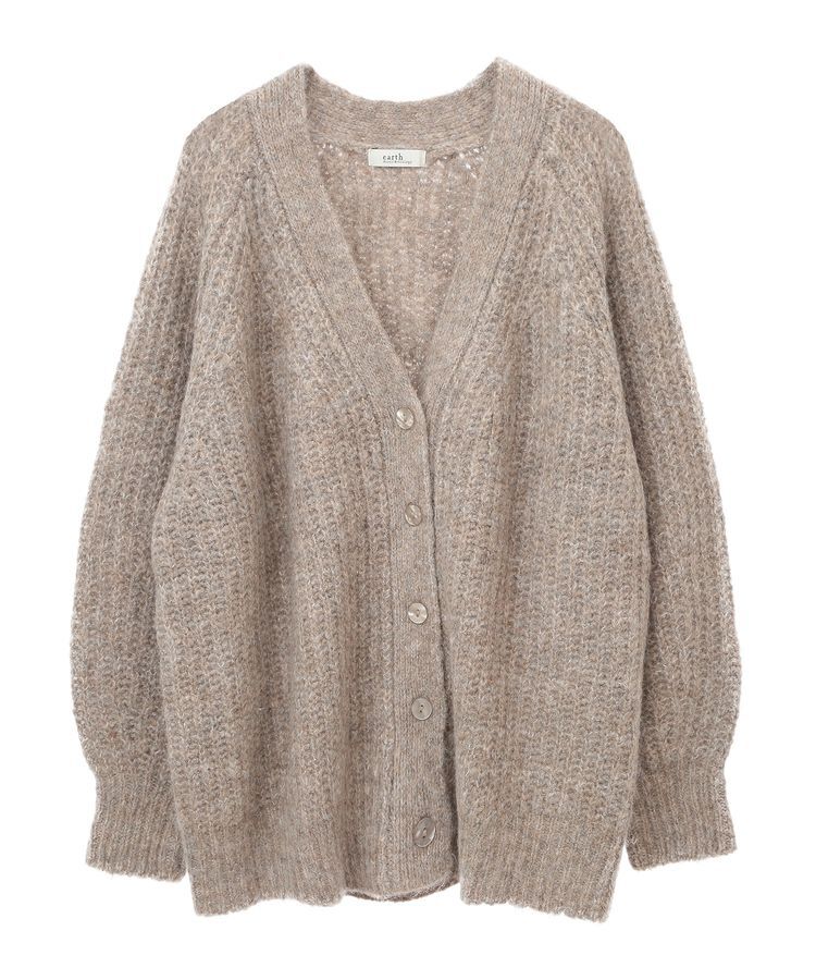 earth music&ecology「ふわふわMIXヤーンカーディガン」|カーディガン|