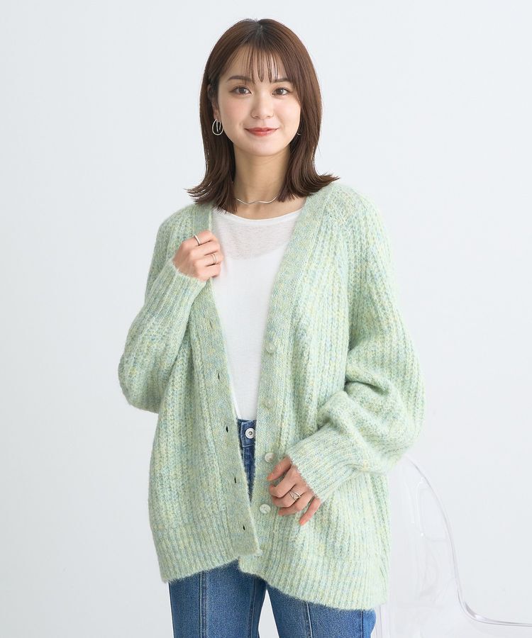 earth music&ecology「ふわふわMIXヤーンカーディガン」|カーディガン|