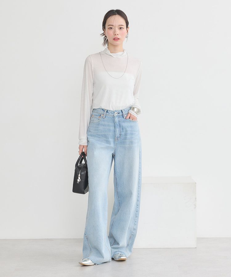 earth music&ecology「シアーラメハイネックプルオーバー」|Tシャツ・カットソー|