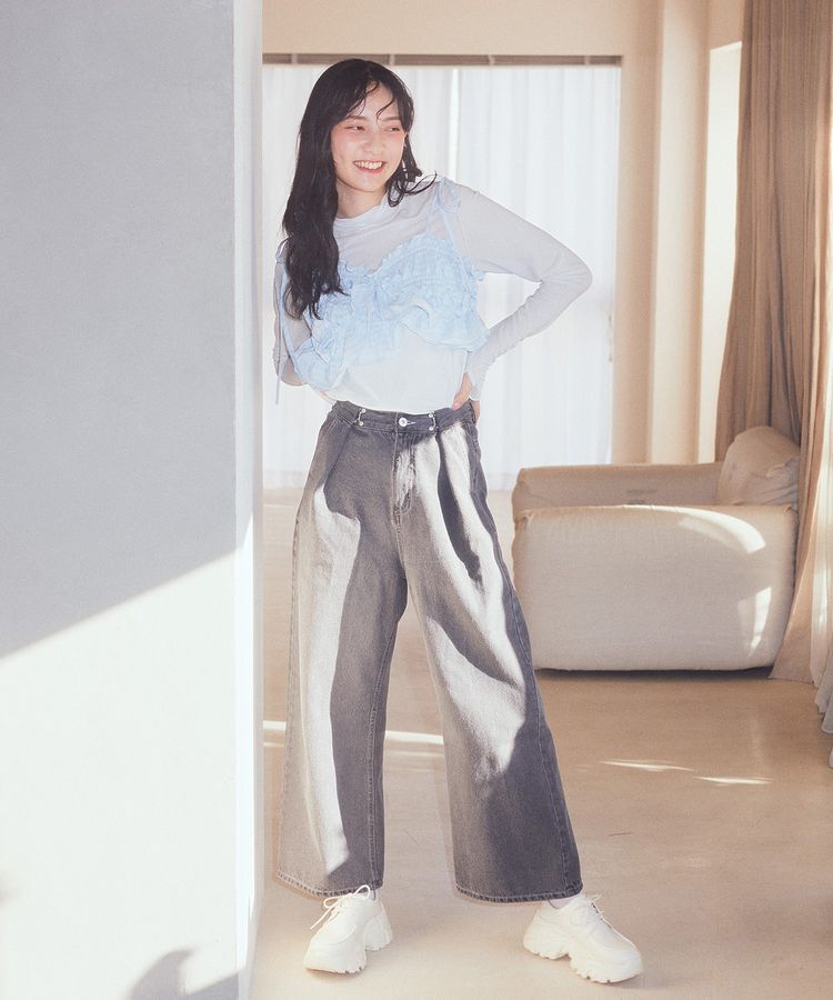 earth music&ecology「シアーラメハイネックプルオーバー」|Tシャツ・カットソー|