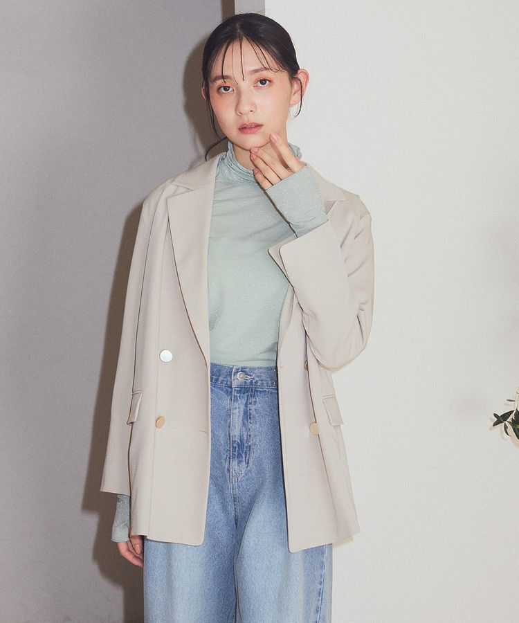 earth music&ecology「シアーラメハイネックプルオーバー」|Tシャツ・カットソー|