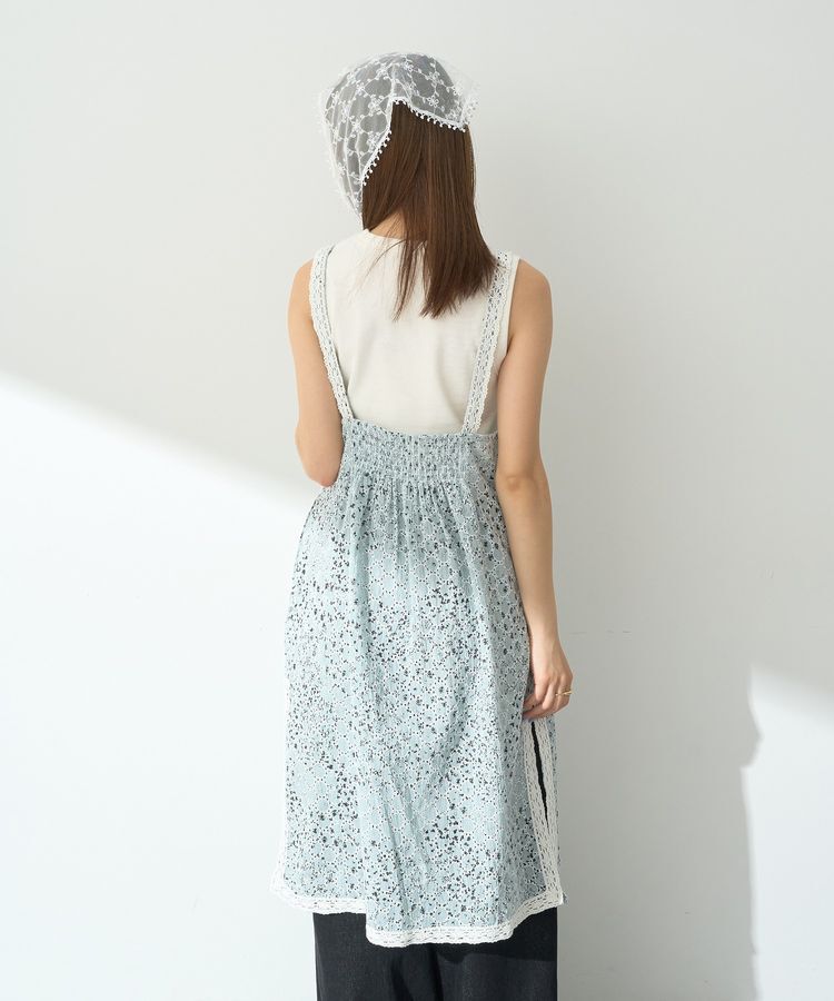 earth music&ecology「花柄プリントボーラー刺繍ミニキャミドレス」|ワンピース|