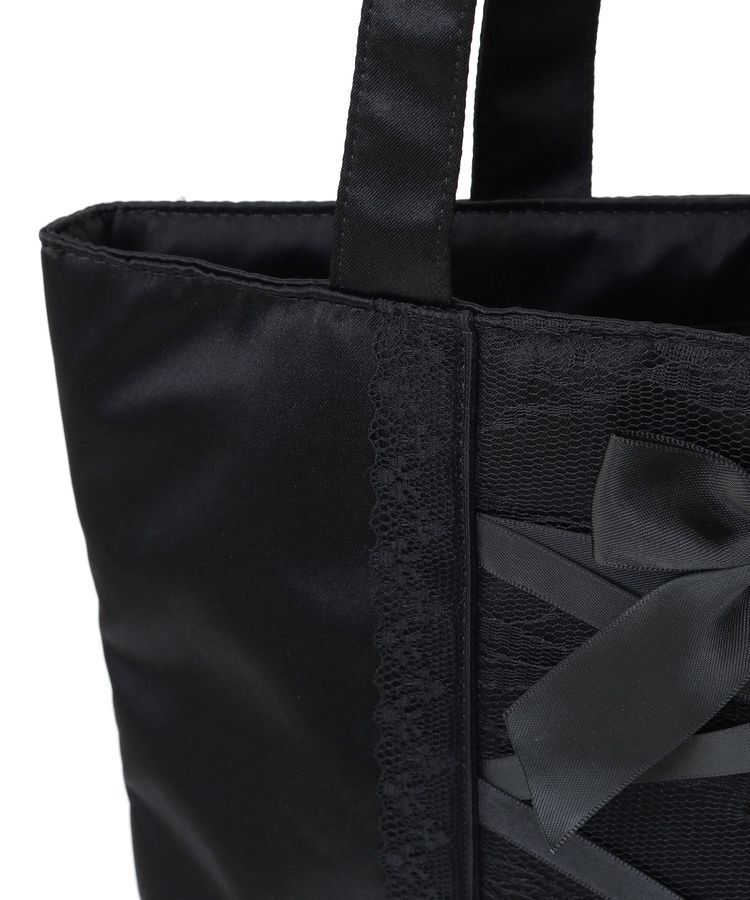 Maison de FLEUR「レースアップリボンスクエアトートバッグ」|トートバッグ|
