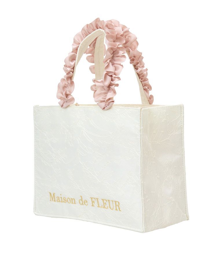 Maison de FLEUR「EC限定レースフリルハンドルスクエアトートSバッグ」|トートバッグ|