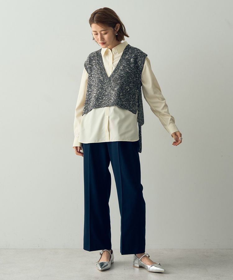 YECCA VECCA「【2点SET】シャツレイヤードニットベスト」|ベスト・ジレ|