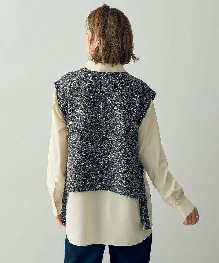 YECCA VECCA「【2点SET】シャツレイヤードニットベスト」|ベスト・ジレ|