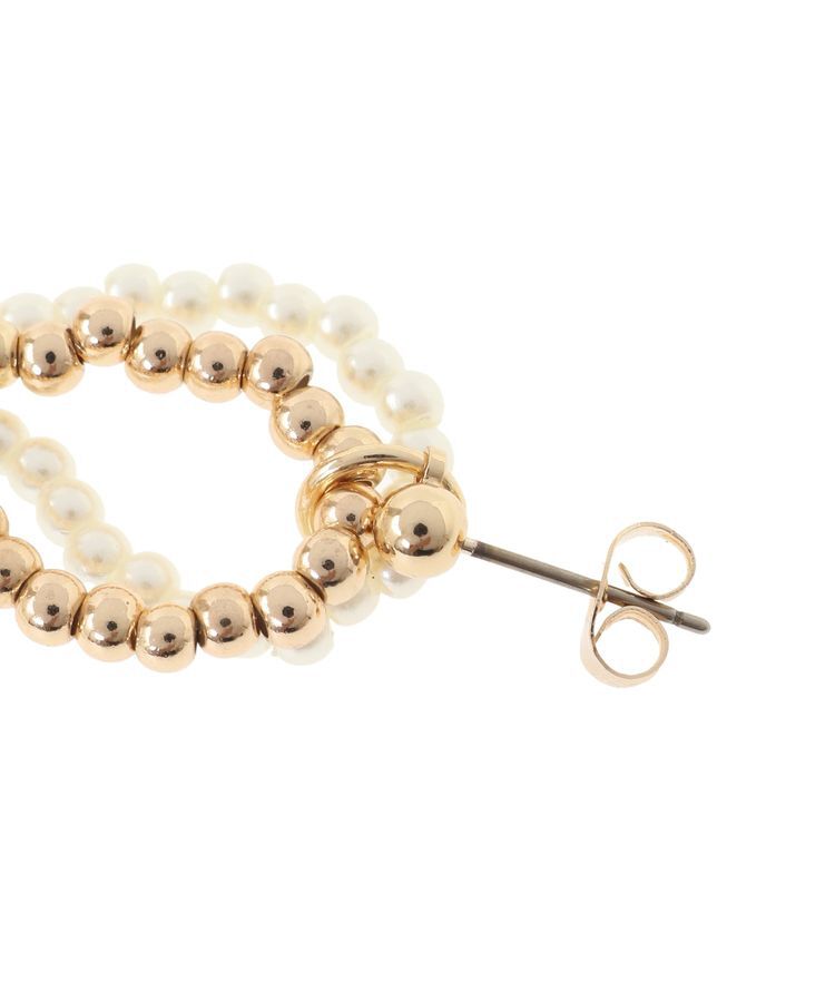 YECCA VECCA「メタルビーズリボンピアス」|ピアス|