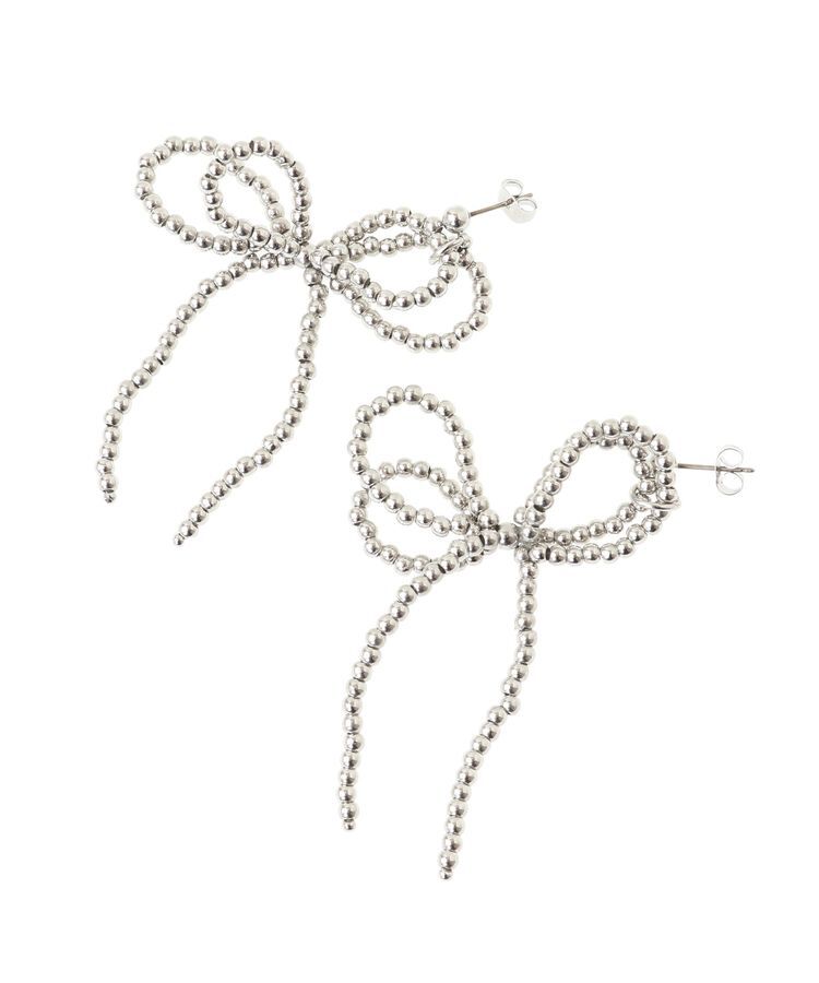 YECCA VECCA「メタルビーズリボンピアス」|ピアス|