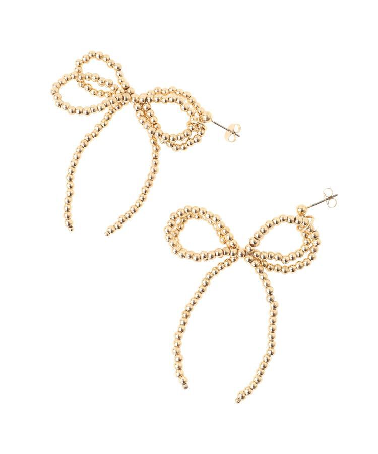 YECCA VECCA「メタルビーズリボンピアス」|ピアス|
