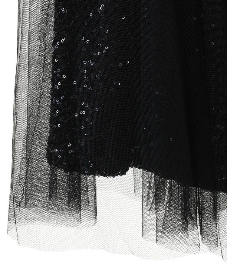YECCA VECCA「スパンコール&times;チュールスカート」|フレア|