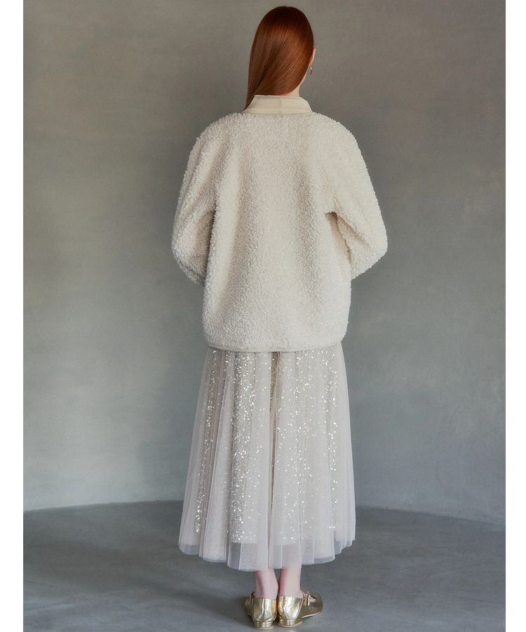 YECCA VECCA「スパンコール&times;チュールスカート」|フレア|