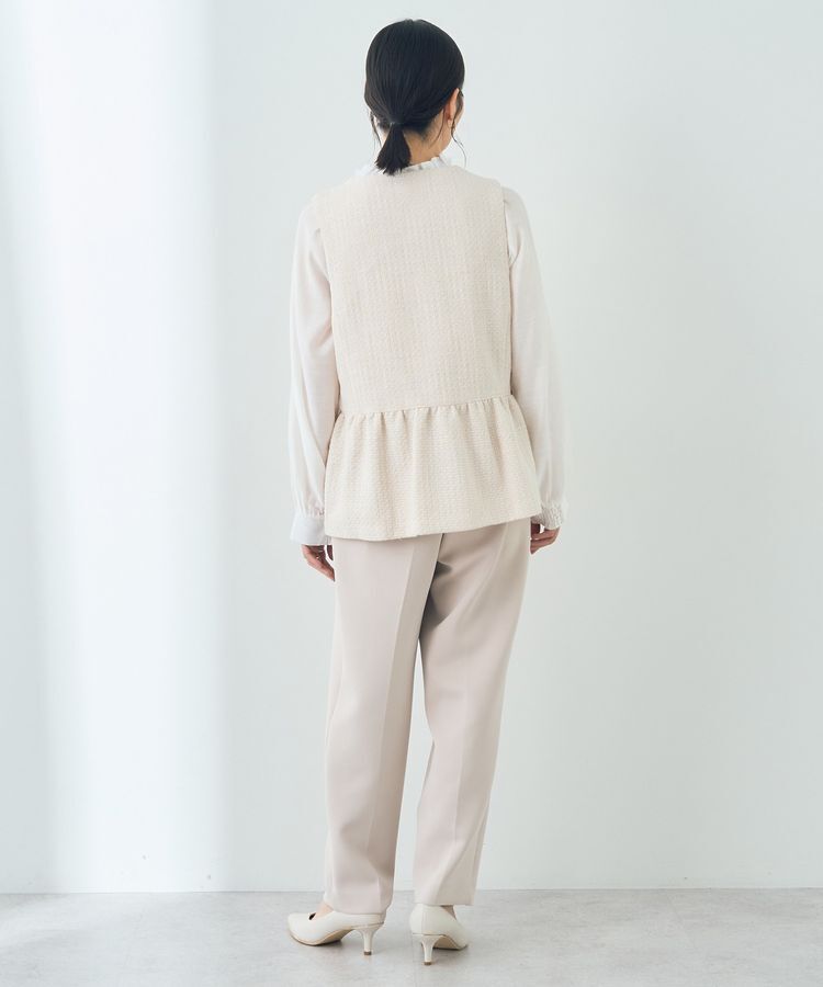 YECCA VECCA「ツイードペプラムジレ」|ベスト・ジレ|