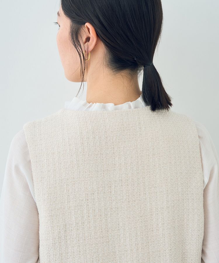 YECCA VECCA「ツイードペプラムジレ」|ベスト・ジレ|