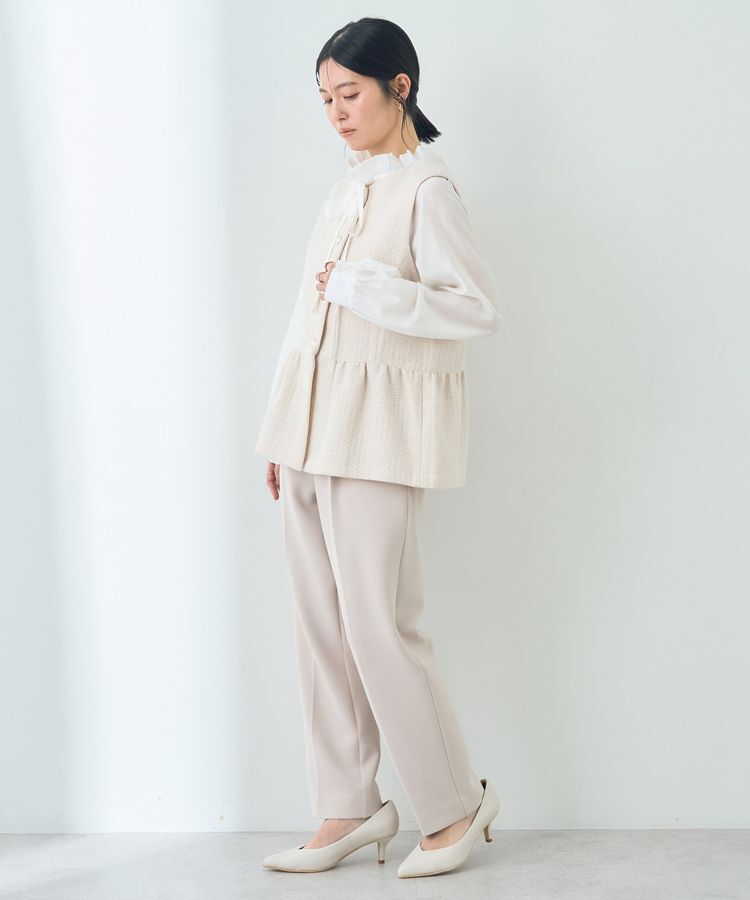 YECCA VECCA「ツイードペプラムジレ」|ベスト・ジレ|