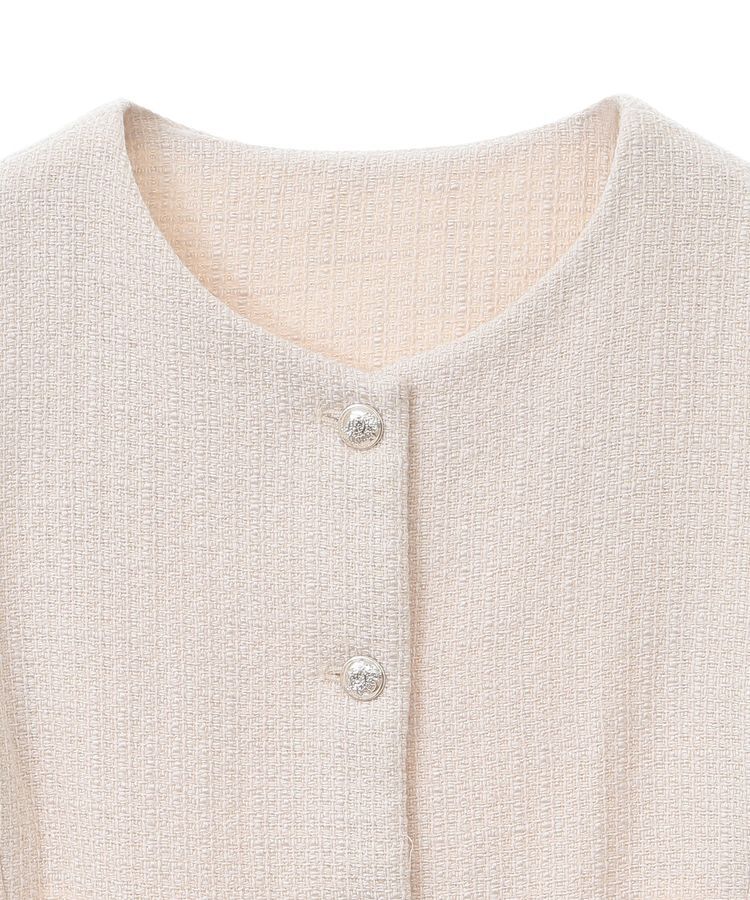 YECCA VECCA「ツイードペプラムジレ」|ベスト・ジレ|