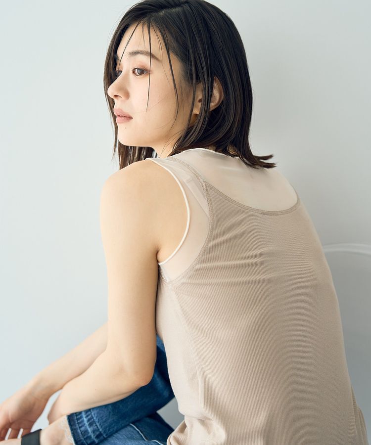YECCA VECCA「チュールMIXリブインナー」|インナー|
