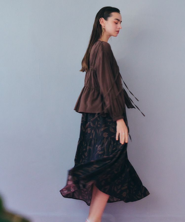 YECCA VECCA「リボンデザインシアーブラウス」|シャツ・ブラウス|