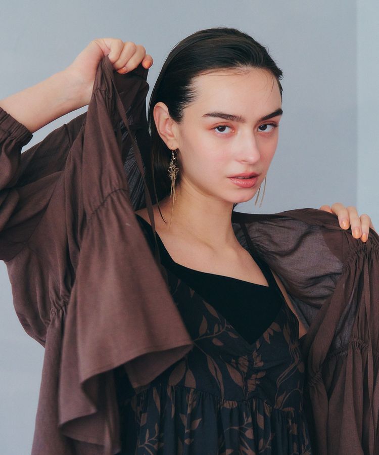 YECCA VECCA「リボンデザインシアーブラウス」|シャツ・ブラウス|