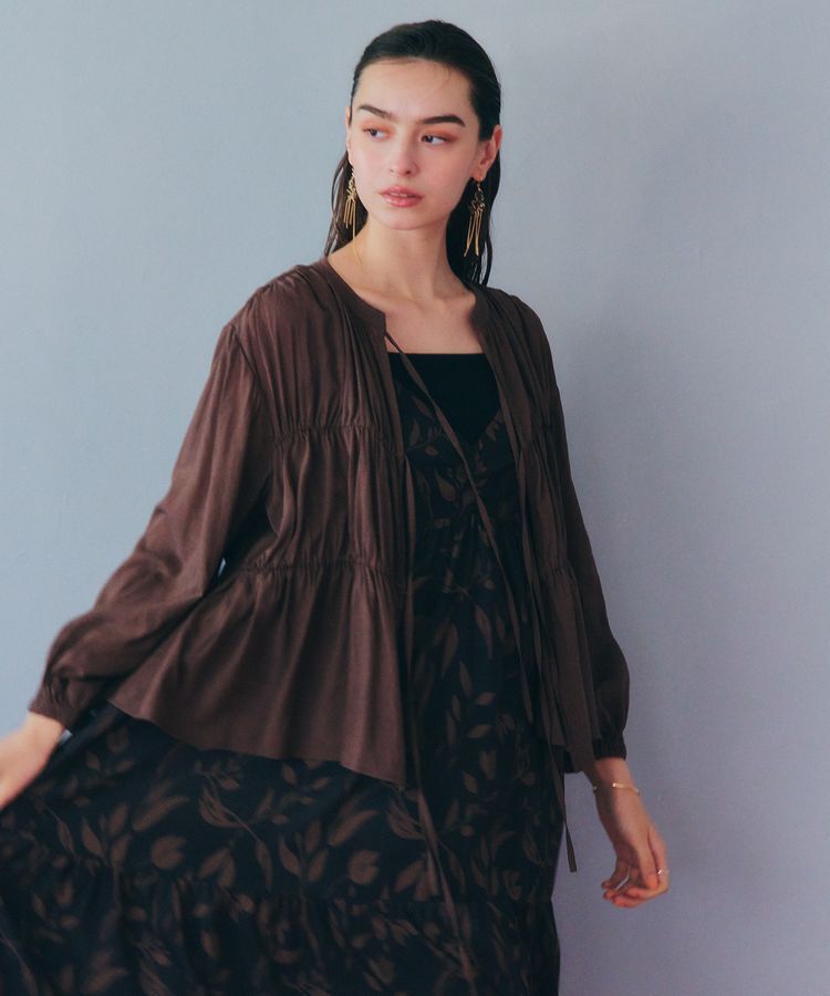 YECCA VECCA「リボンデザインシアーブラウス」|シャツ・ブラウス|