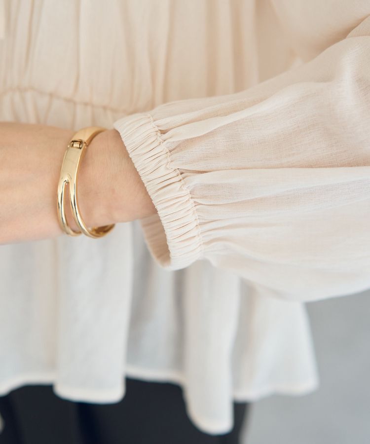 YECCA VECCA「リボンデザインシアーブラウス」|シャツ・ブラウス|