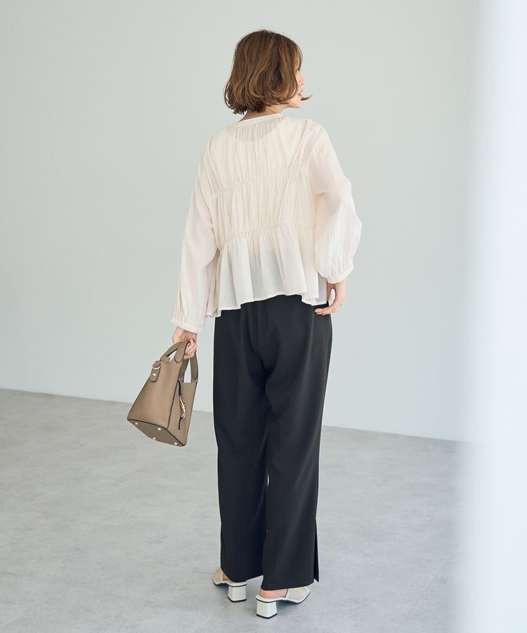 YECCA VECCA「リボンデザインシアーブラウス」|シャツ・ブラウス|