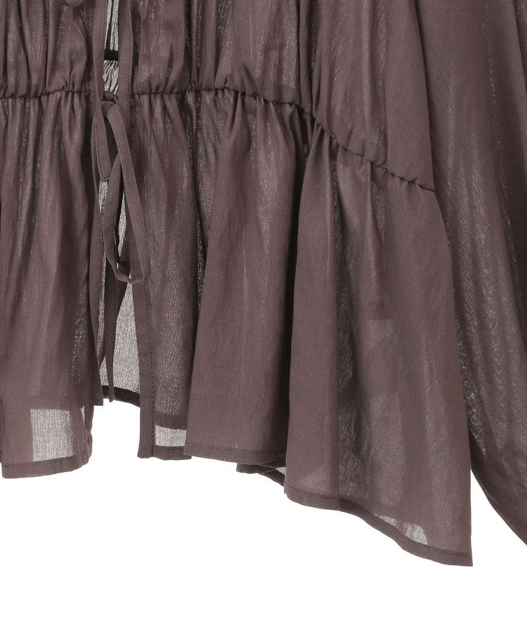 YECCA VECCA「リボンデザインシアーブラウス」|シャツ・ブラウス|