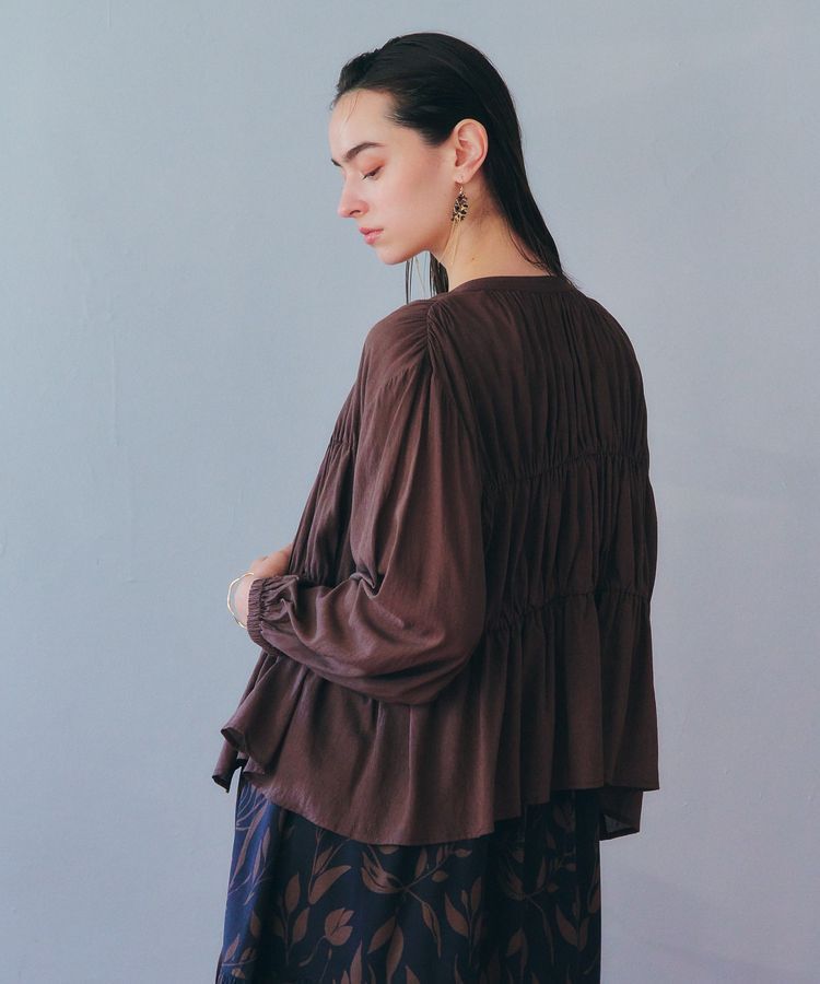 YECCA VECCA「リボンデザインシアーブラウス」|シャツ・ブラウス|