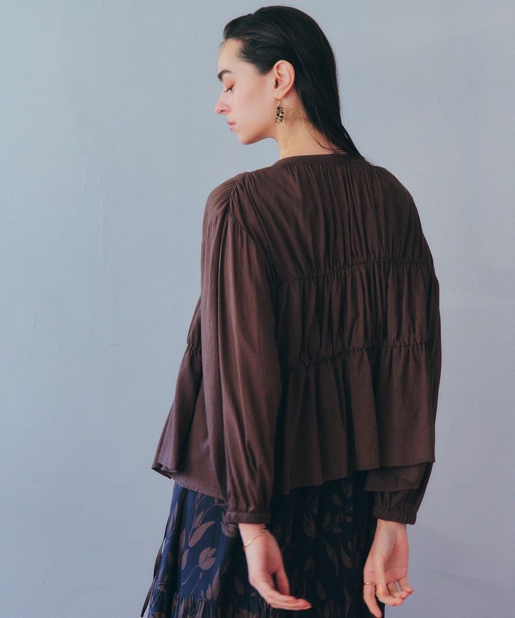 YECCA VECCA「リボンデザインシアーブラウス」|シャツ・ブラウス|