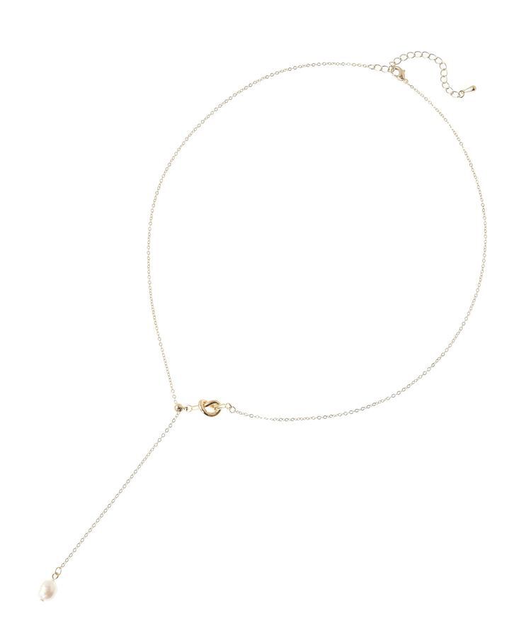 YECCA VECCA「淡水パールスライドラリエット」|ネックレス|