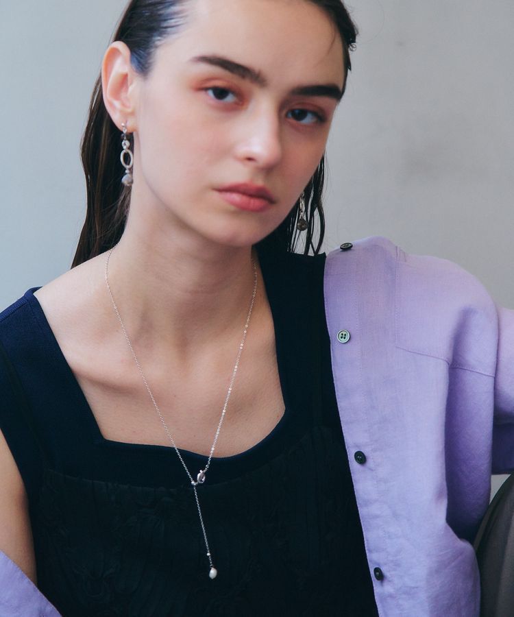 YECCA VECCA「淡水パールスライドラリエット」|ネックレス|