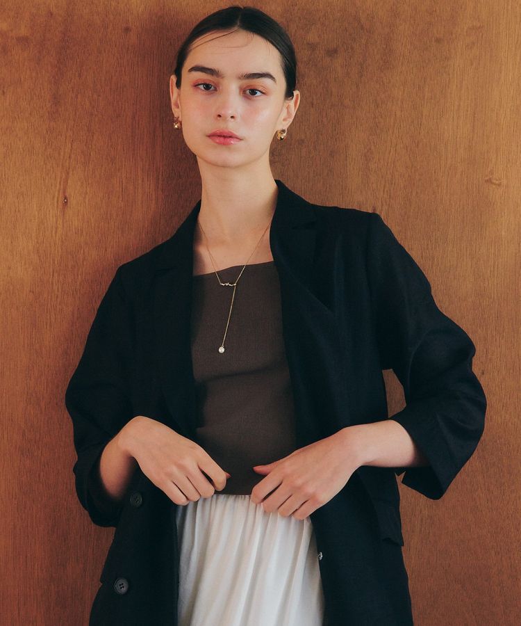 YECCA VECCA「淡水パールスライドラリエット」|ネックレス|