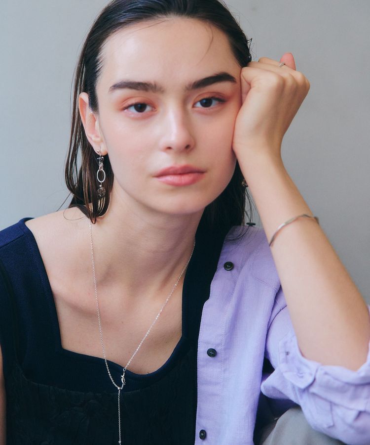 YECCA VECCA「淡水パールスライドラリエット」|ネックレス|