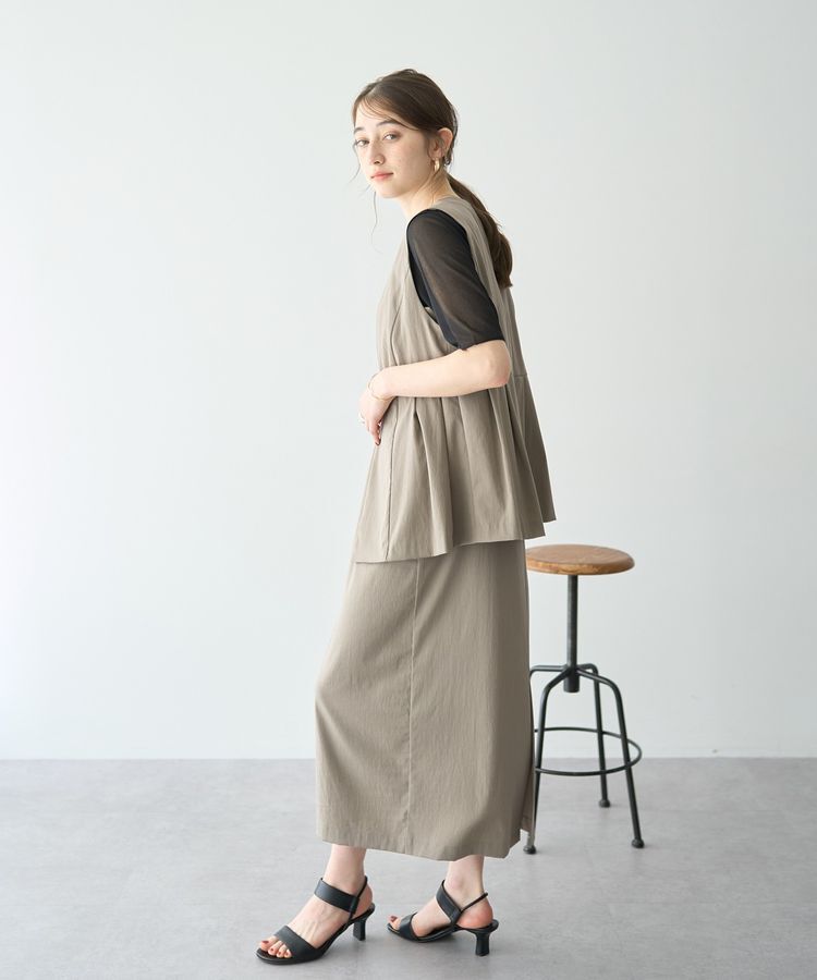 YECCA VECCA「ドライタッチサロペットスカート」|オールインワン|