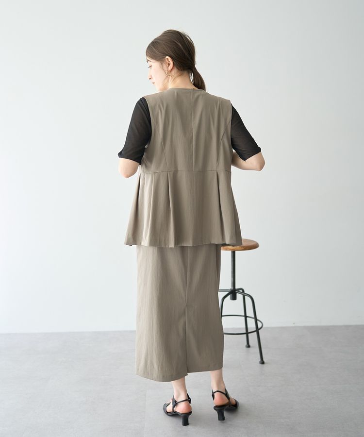 YECCA VECCA「ドライタッチサロペットスカート」|オールインワン|