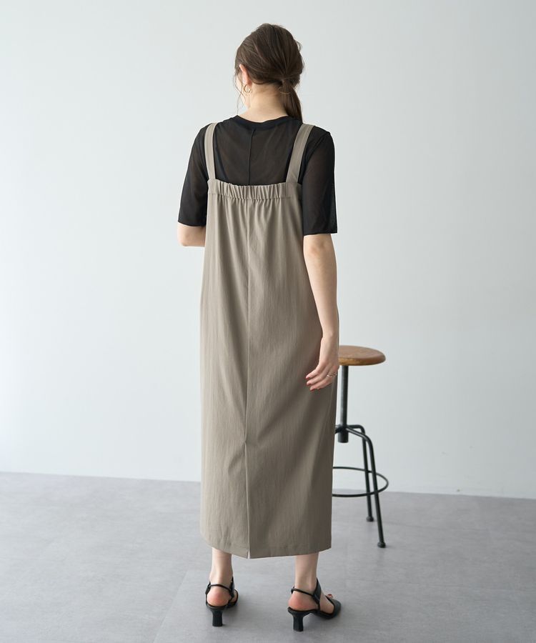 YECCA VECCA「ドライタッチサロペットスカート」|オールインワン|