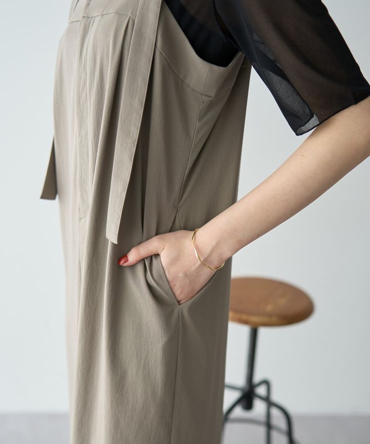 YECCA VECCA「ドライタッチサロペットスカート」|オールインワン|