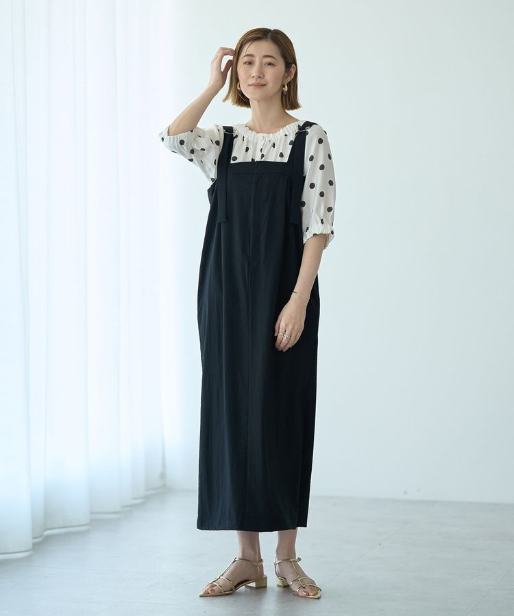 YECCA VECCA「ドライタッチサロペットスカート」|オールインワン|